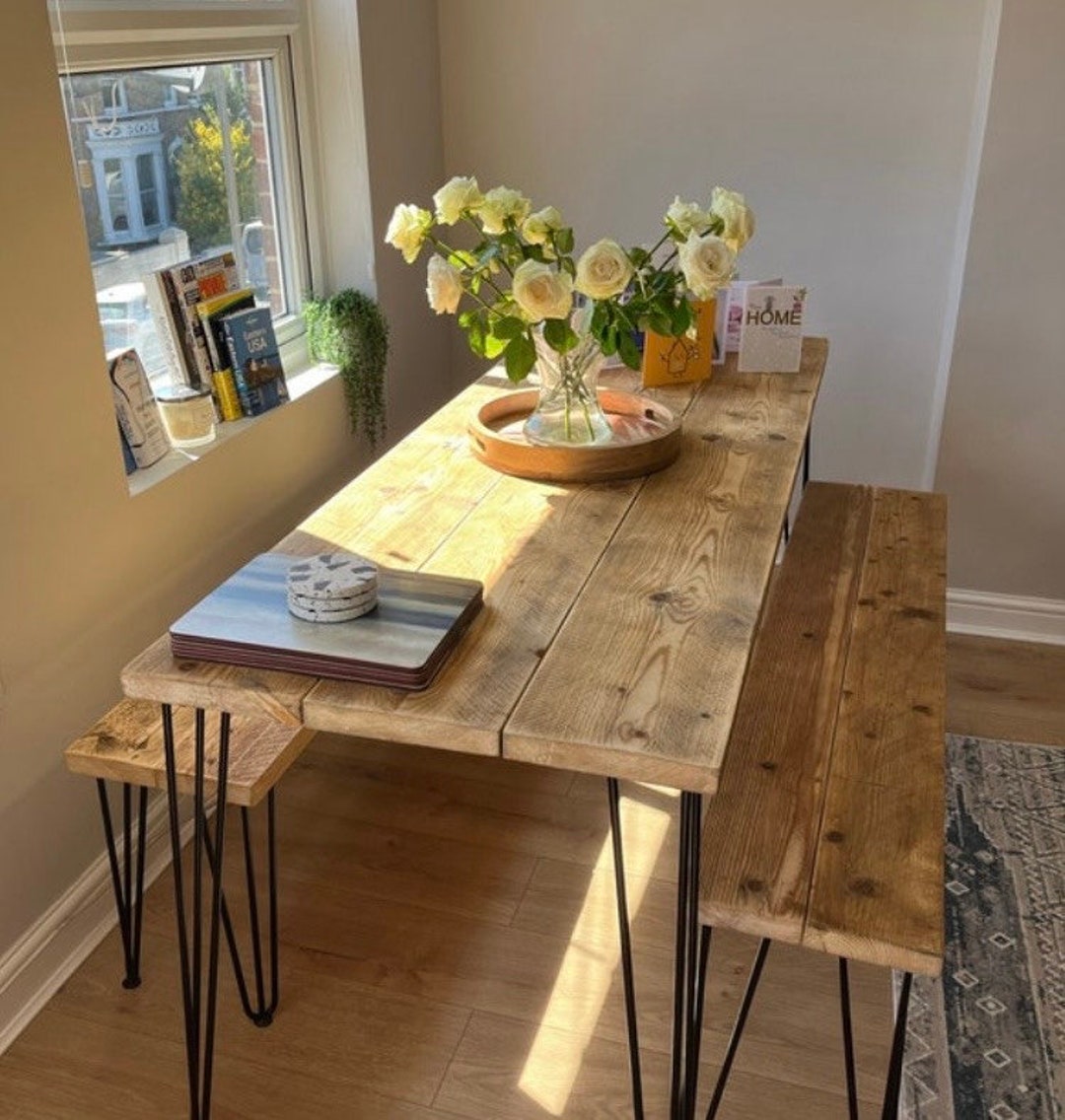 Hairpin dining bench new arrivals