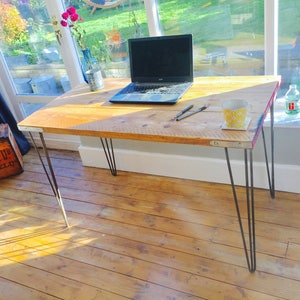 Industrial desk scaffold desk reclaimed wood desk