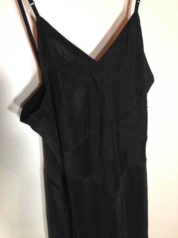 Vintage 40s 50s Seamprufe Brand Black Full Slip