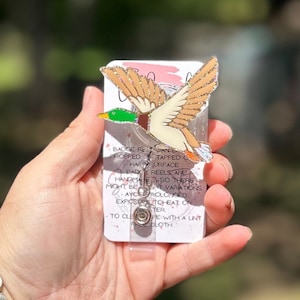 Mallard Duck badge reel, ID holder, nurse gift, Personalized badge holder