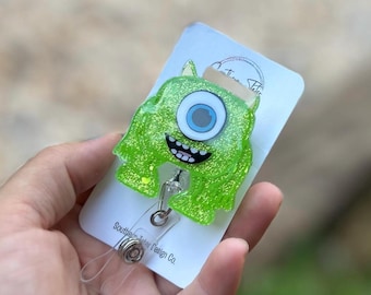 Mike badge reel, ID holder, nurse gift, Personalized badge holder