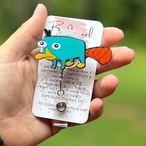 Perry badge reel, ID holder, nurse gift, Personalized badge holder