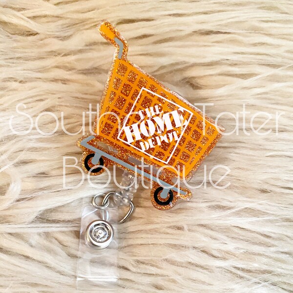 Depot shopping cart badge reel