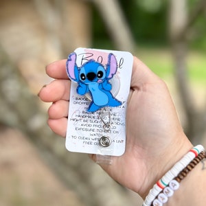 Retractable Badge Holder Lilo and Stitch 