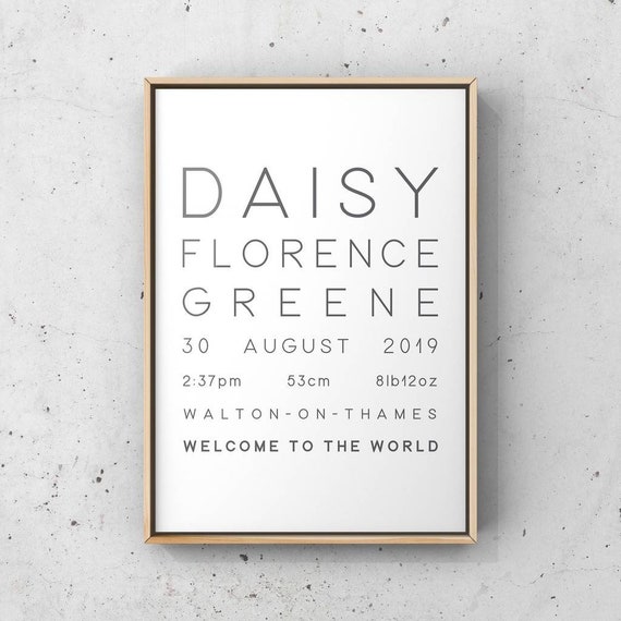 personalised baby print