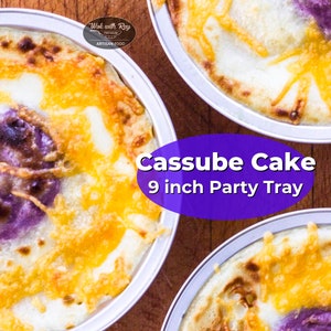 Party Tray Cassube Cake - A Heavenly Fusion of Cassava and Ube - Order Online on Etsy - Made to order in 9-inch Party Tray.  Free Shipping!