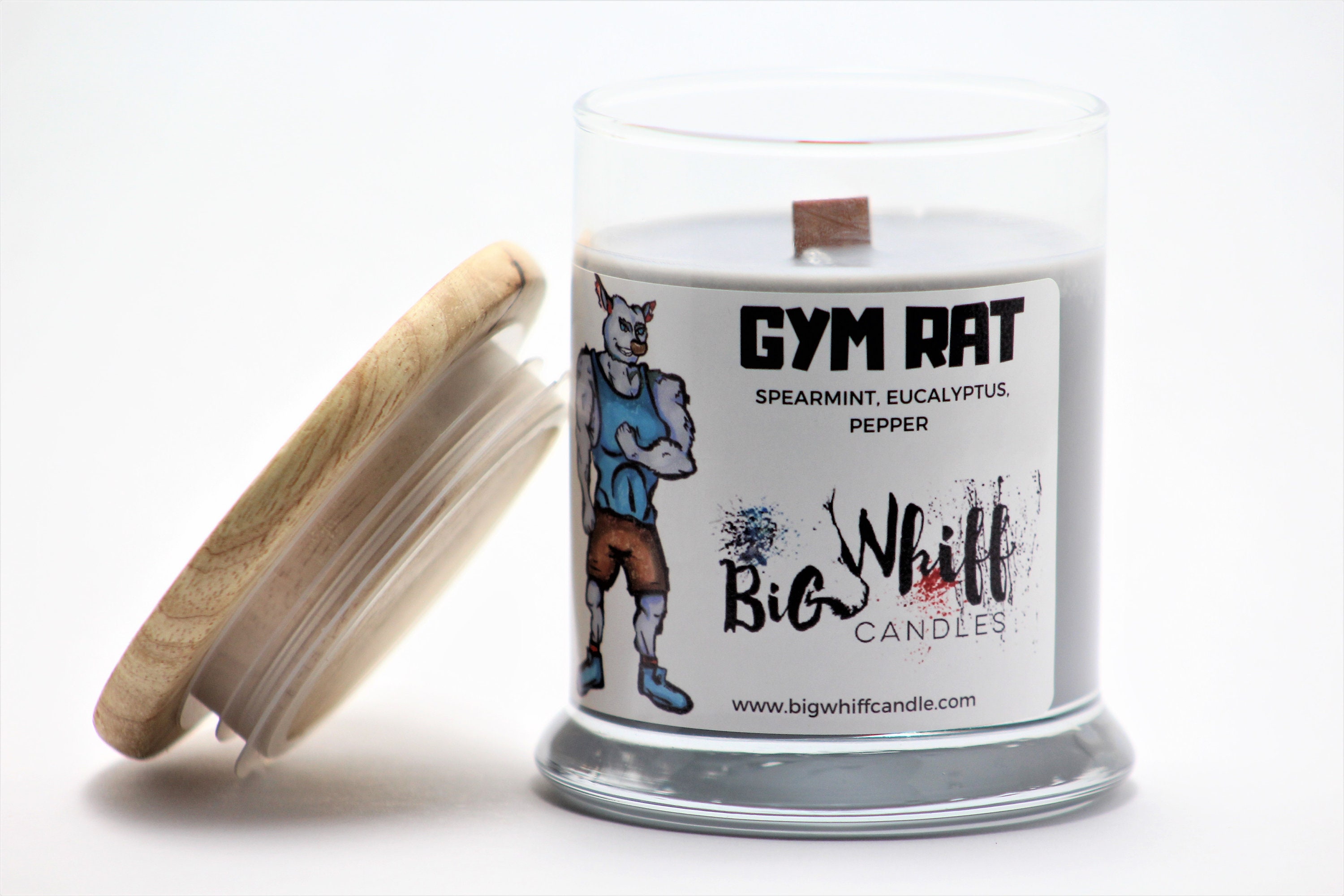 Gym Rat Highly Scented Candle Soy Candles Handmade Wood Etsy