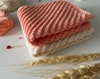 Organic Cotton Crocheted Baby Washcloth Set, Sensitive Skin