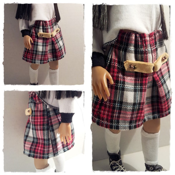 Lammily Puppe Outfit / Plaid Skirt / Puppe Kleidung / Lammily Rock