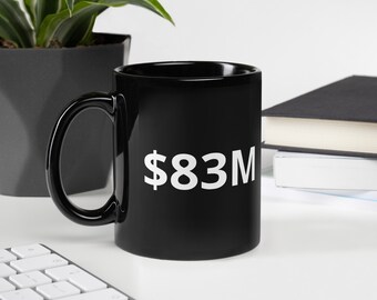 E Jean Carroll 83 Million Black Glossy Mug