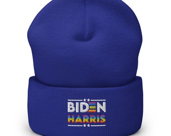 Biden Harris Pride Cuffed Beanie