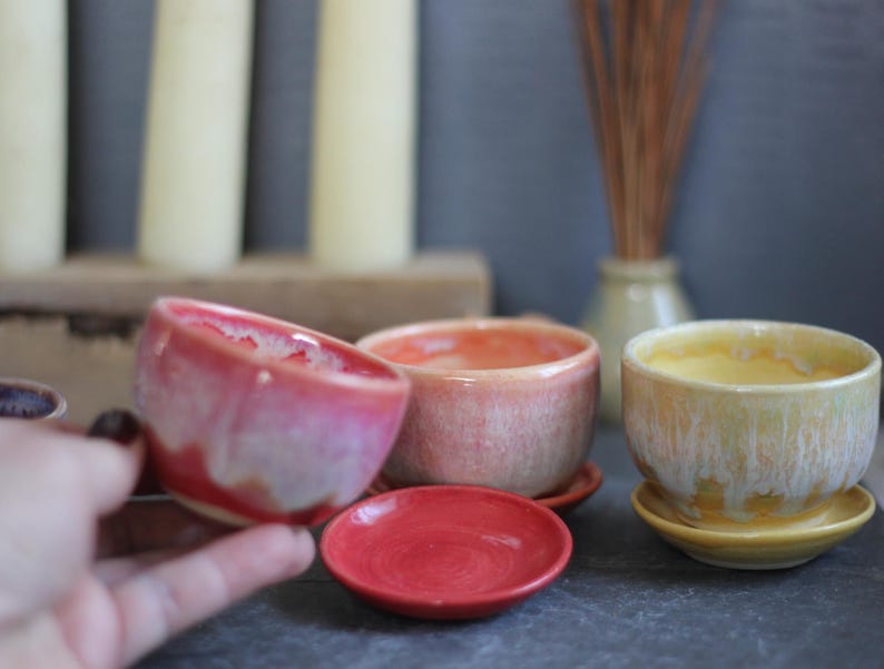 Wheel Thrown Planter With Tray, Ceramic - Handmade Stoneware Planter ...