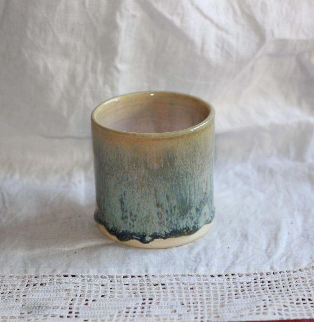 Handmade Tumbler, Ceramic - Wheel Thrown Stoneware Cup - Handleless ...