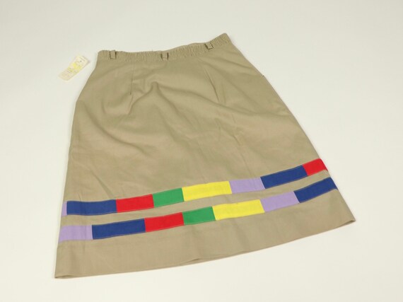 Color block Skirt, 1980s Vintage - image 2