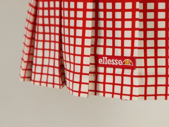 Red Pleated Tennis Skirt, Ellesse, 1980s Vintage - image 4