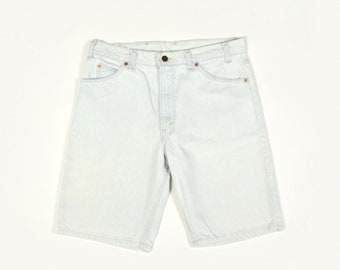 Light Wash Orange Tab Levi’s Denim Shorts, 1980s Vintage