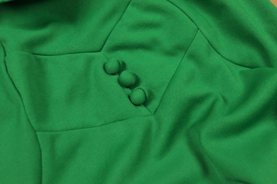 Green Space Age Mini Dress, 1970s Vintage - image 5