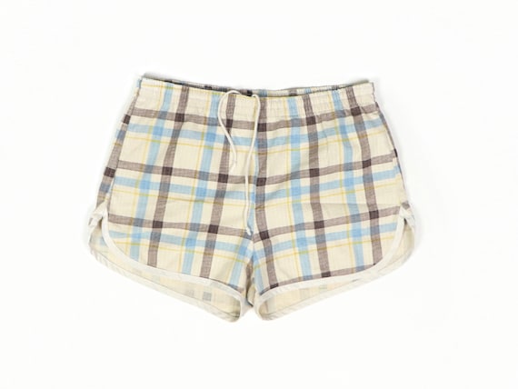 Plaid Dolphin Shorts, 1970s vintage - image 1