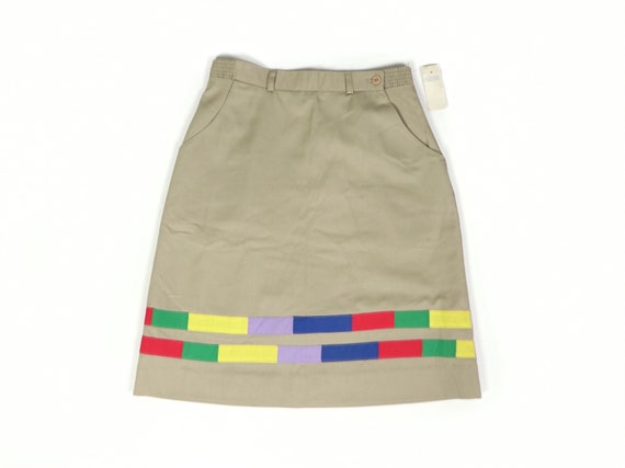 Color block Skirt, 1980s Vintage - image 1