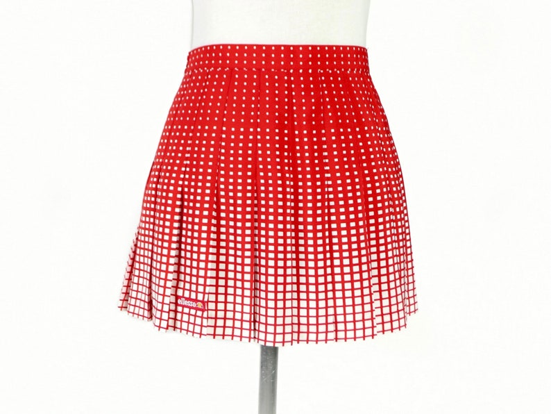 Red Pleated Tennis Skirt, Ellesse, 1980s Vintage image 1