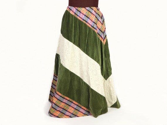 Quilted Maxi Skirt, Chessa Davis, 1970s Vintage - image 1