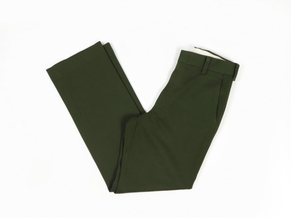 Olive green slacks, 1970s vintage - image 1