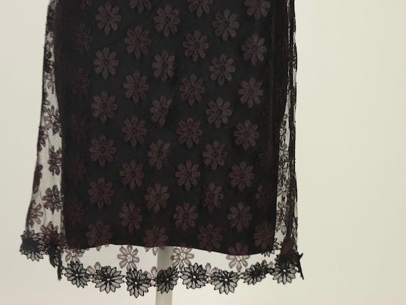 Black Lace Shift Dress, 1960s vintage - image 6