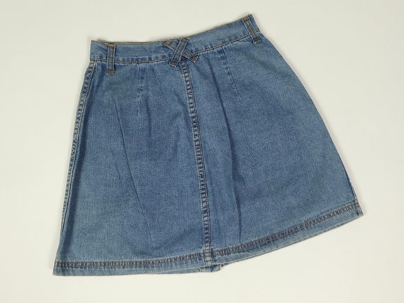 Denim Mini Skirt, 1990s Vintage - image 2