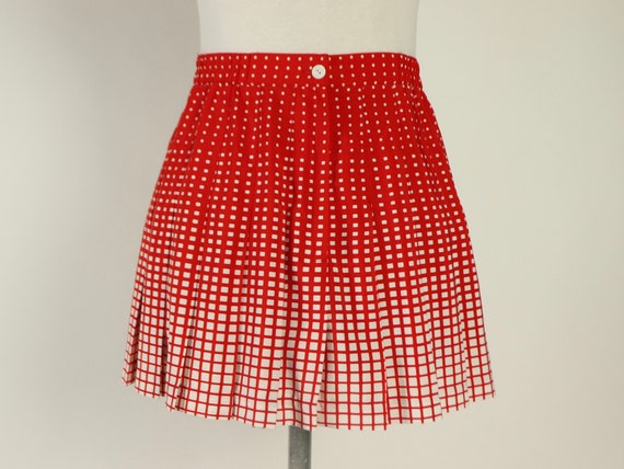 Red Pleated Tennis Skirt, Ellesse, 1980s Vintage - image 5