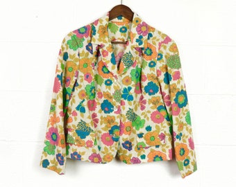 Floral Blazer Jacket, Beeline Fashions, 1960s Vintage