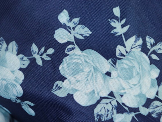 Blue floral skirt set, 1970s vintage - image 5