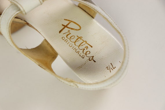 White leather and cork sandals, Pretties original… - image 7