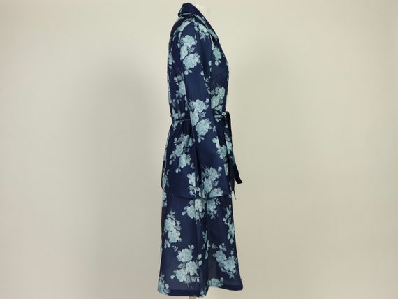 Blue floral skirt set, 1970s vintage - image 2
