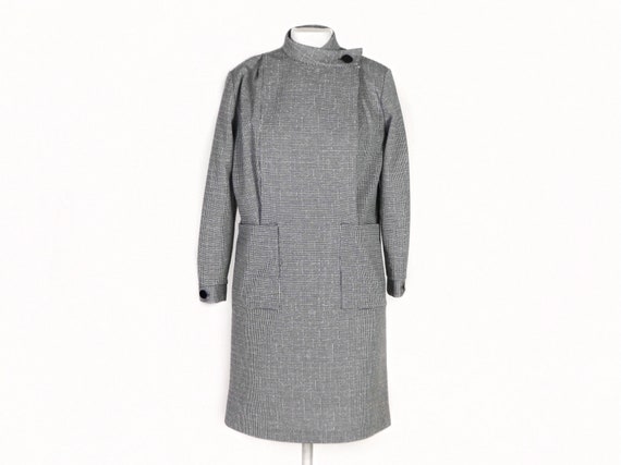 Gray Shift Dress, 1980s Vintage - image 1