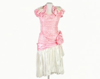 Pink Frilly Prom Dress, 1980s vintage