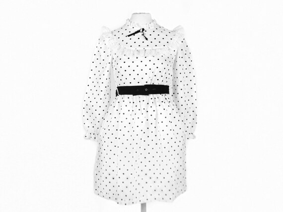 Black Polkadot Babydoll Dress - M main image 0