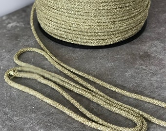 Lurex Gold Cord: 6mm Macrame Rope, Craft Supply