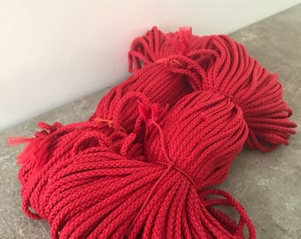 4mm Braided Polyester Macrame Cord: Soft Craft Rope, Knitting & Crochet Yarn