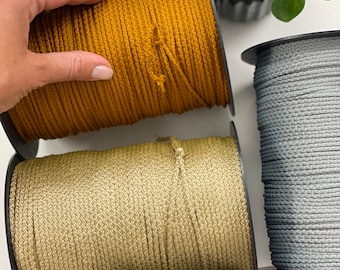 3mm Macrame Polyester Cord: Soft Craft Rope for Crochet, Knitting & Weaving