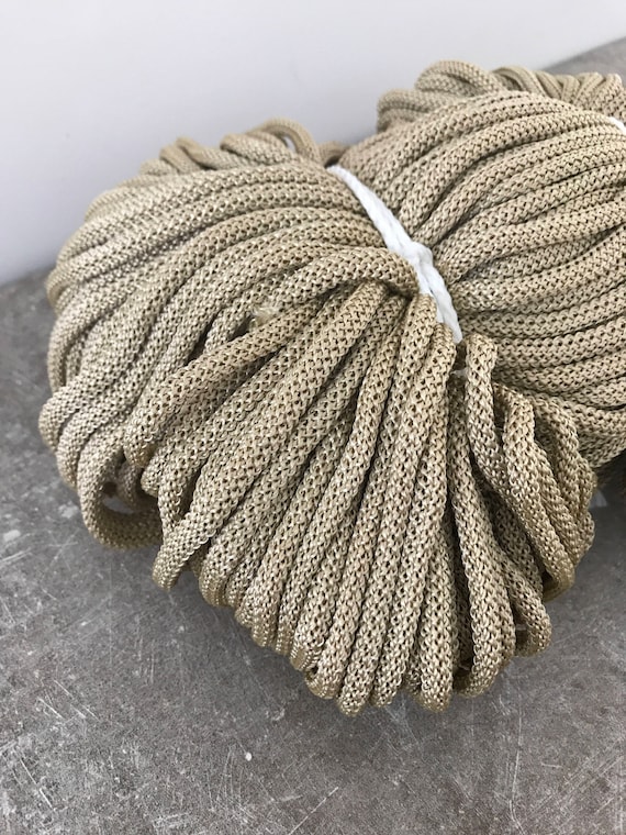 Gold Macrame Cord, 6mm Macrame Rope, Macrame Gold Rope, Chunky Polyester  Cord, Gold Macrame Yarn, Nylon Cord Macrame, Craft Cord, Macrame 