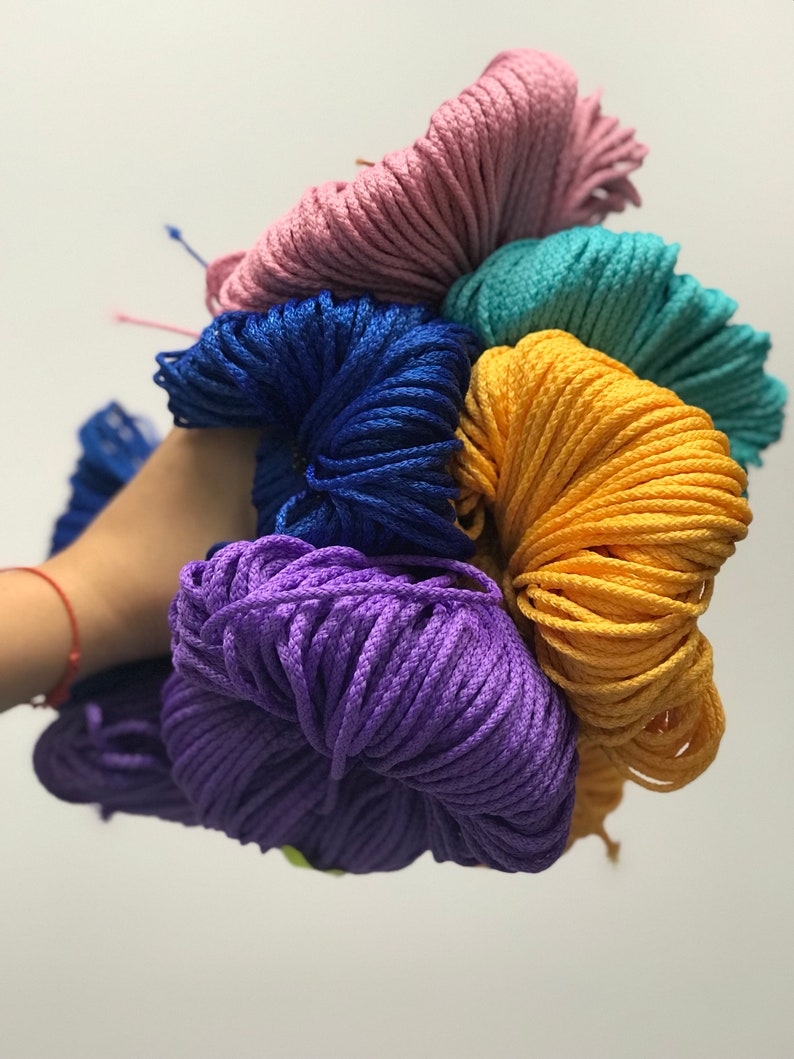 Macrame cord 3mm 5mm 6mm Colored Macrame cord Macrame rope Etsy