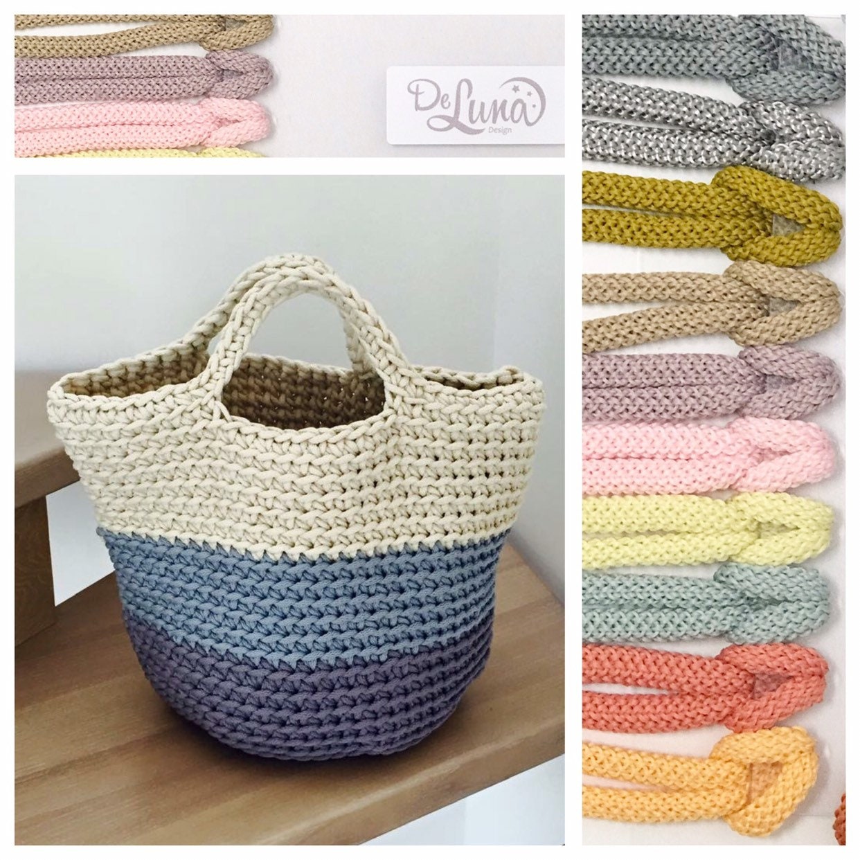 Lukche 1.5-2mm Polyester Macrame Cord 2 Skein (2x153 Yards) 100% Polypropylene Premium Macrame Rope, Colorful Yarn Crochet Macrame Bag Craft for