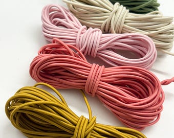 Cordón MIX de 2 mm - 25 metros/27,3 yardas Elástico de colores / Fabricación de joyas, bricolaje
