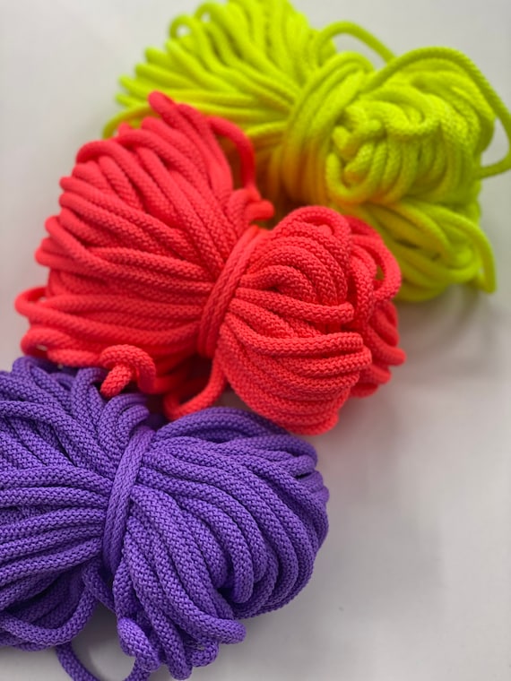 Polyester Rope, Colored Rope 6mm, Soft Cord Macramé, Strong Cord