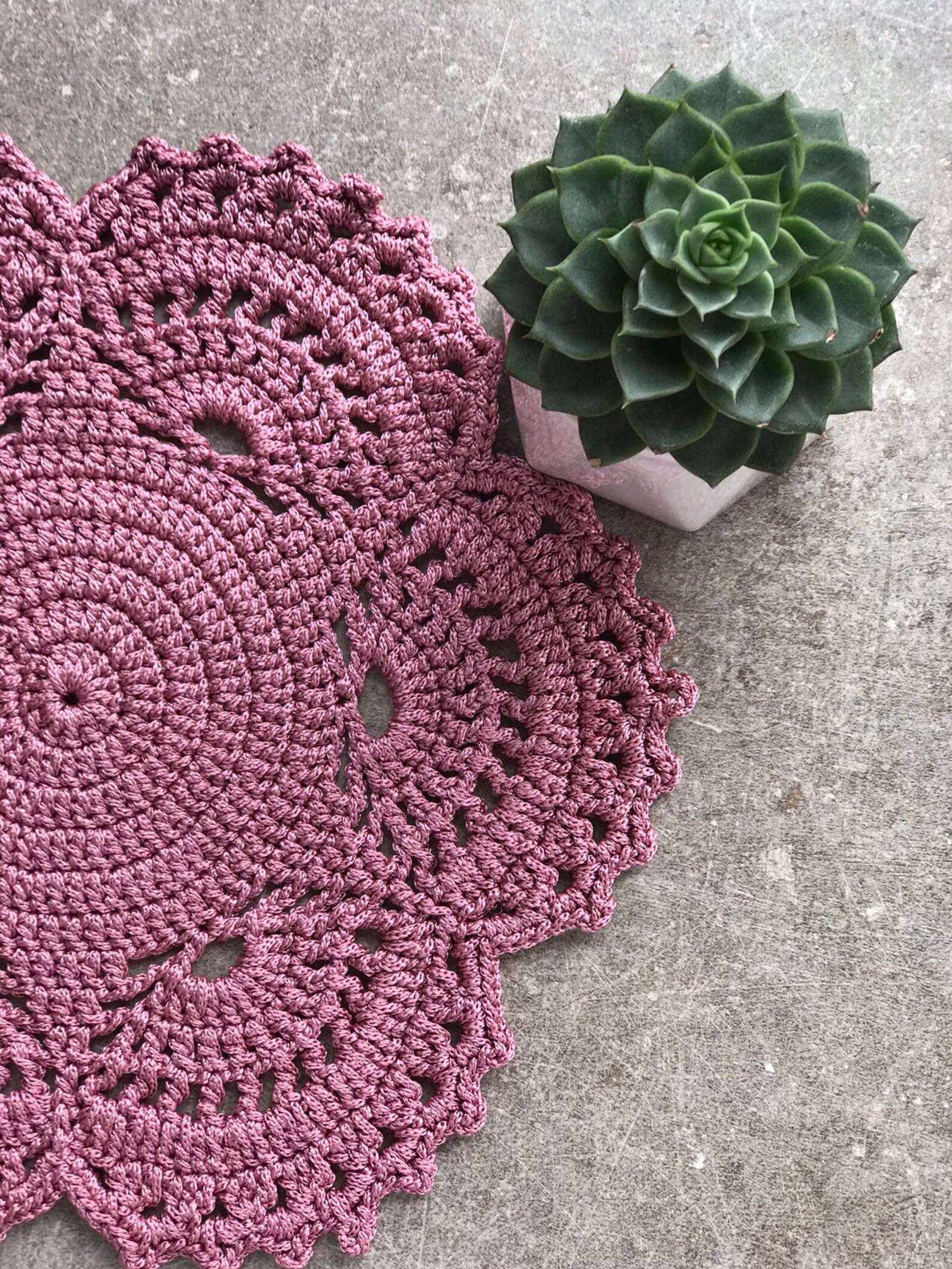 Crochet Round Placemats Set of Round Placemats Crochet Etsy Israel