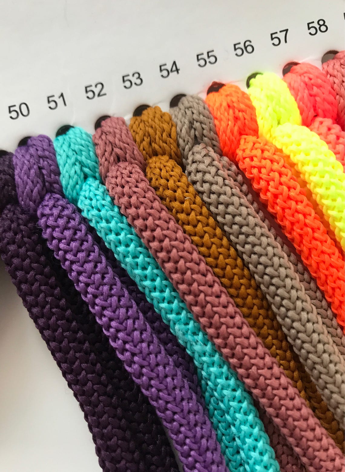 Macrame 6mm Cord Braided Nylon Strong Cord Soft Colored Etsy