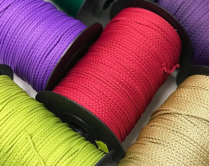 Featured listing image: 3mm Polyester Macrame Cord: Chunky Crochet Rope