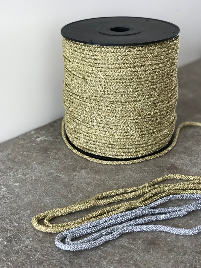 Lurex Gold Cord Lurex Rope6mm Rope Craft Macrame Lurex Etsy