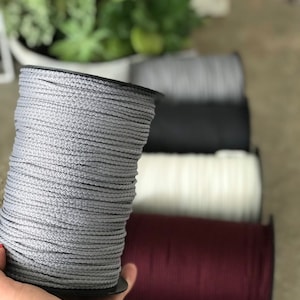 3mm Makramee-Seil, weiche Kordel Makramee, klobiges Garn, Strickschnur, Makramee-Garnzubehör, Häkeltaschengarn, Makramee-Zubehör