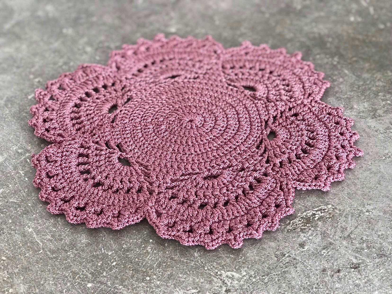 Crochet Round Placemats Set of Round Placemats Crochet Etsy Israel